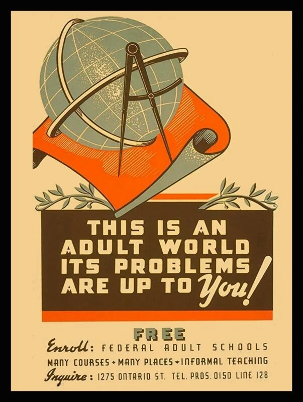 

An Adult World, Retro replica vintage style metal sign/plaque Gift