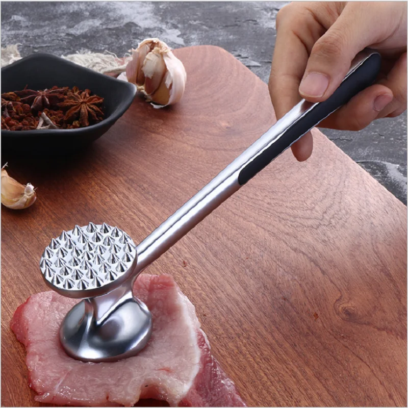 

Zinc Alloy Meat Hammer Meat Loose Hammer Pork Chop Steak Hammer Flesh Floss Tender Meat Hammer Creative Kitchen Tool