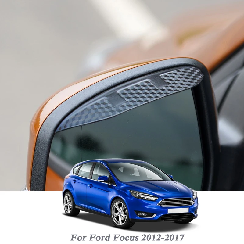 

Автомобильное зеркало заднего вида, защита от дождя, бровей, авто щит, защита от снега, солнцезащитный козырек, защита для Ford Focus 2012-2017, внешня...