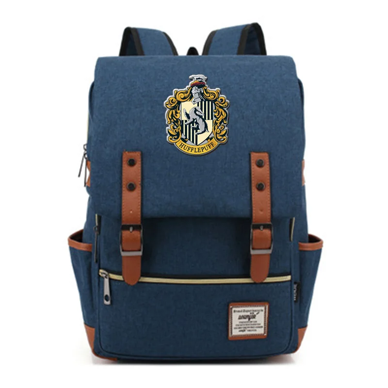 Волшебный Хогвартс Ravenclaw Слизерин Гриффиндор для мальчиков и девочек портфели для подростков школьные сумки холщовые женские сумки рюкзак мужской рюкзак