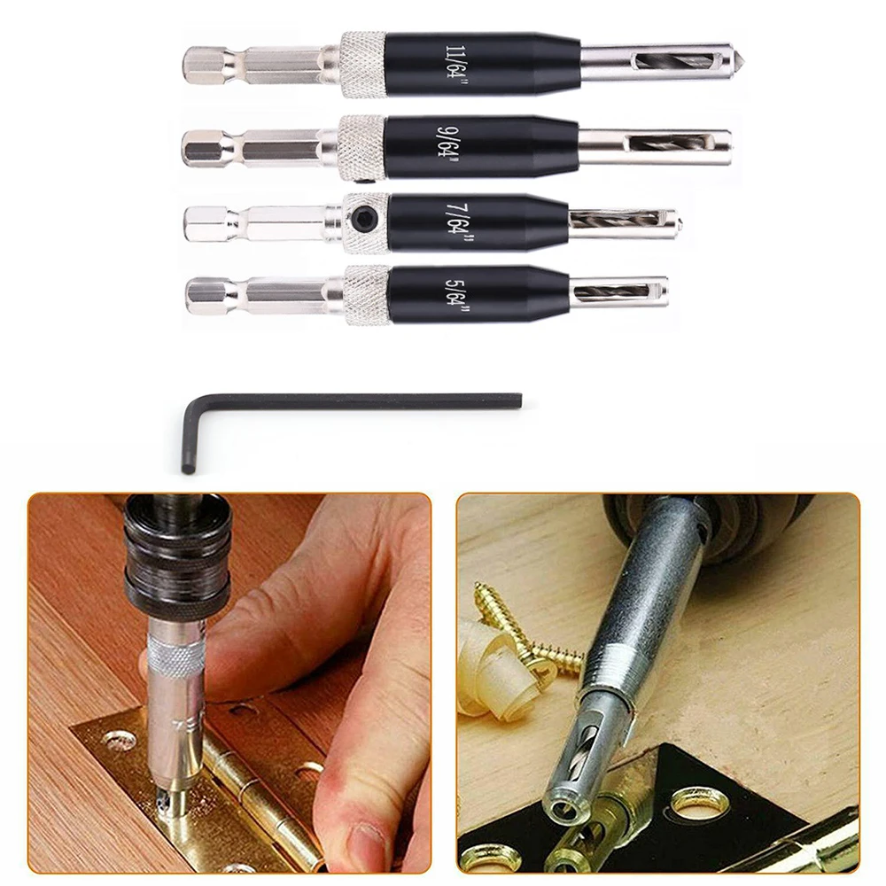 

5/64\\\\\\\" 7/64\\\\\\\" 9/64\\\\\\\" 11/64\\\\\\\" Drill Bit Black High speed steel Hinge Drill Bit