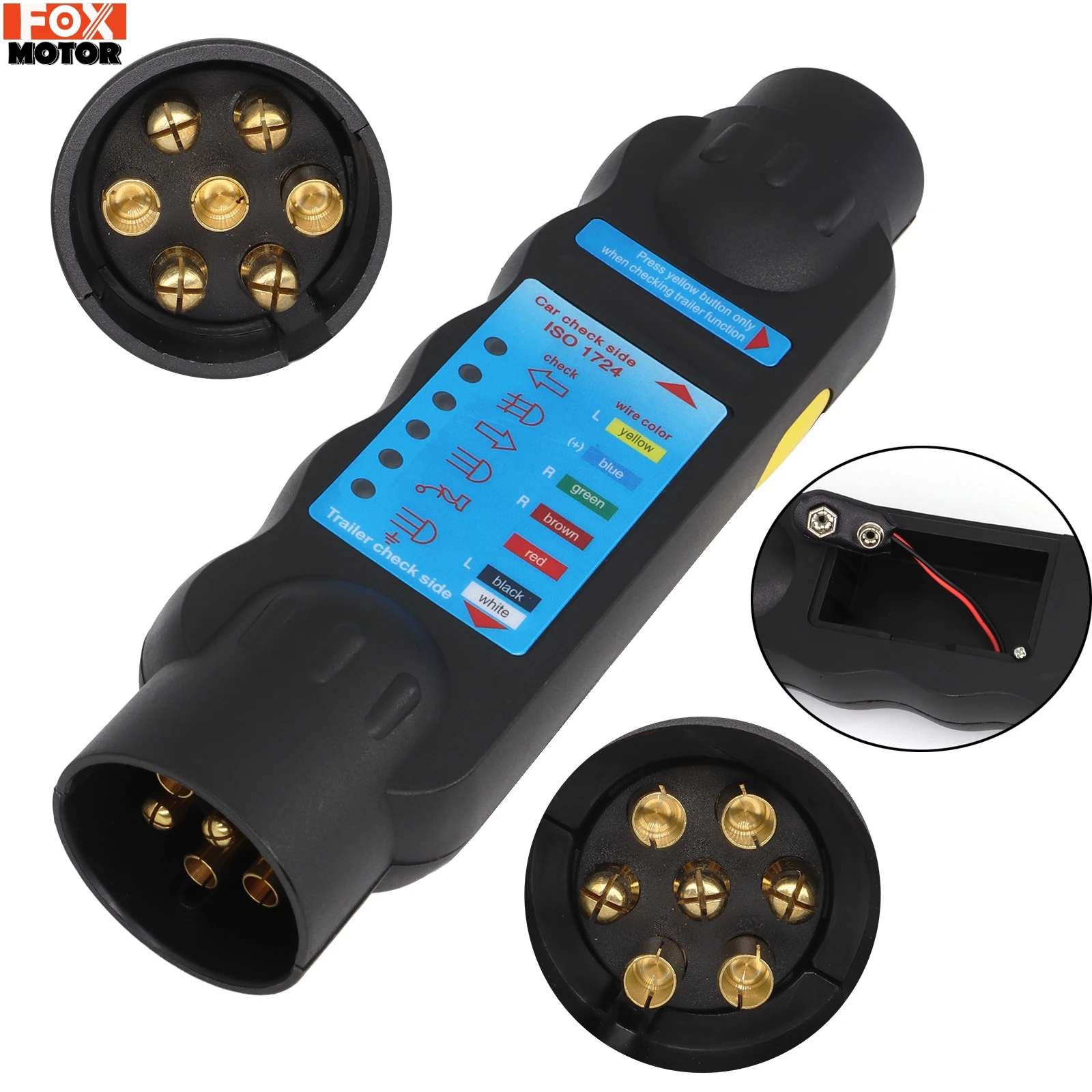Европейский 7 Pin 12V прицеп розетка тест er высокое качество - Цена: 831.99