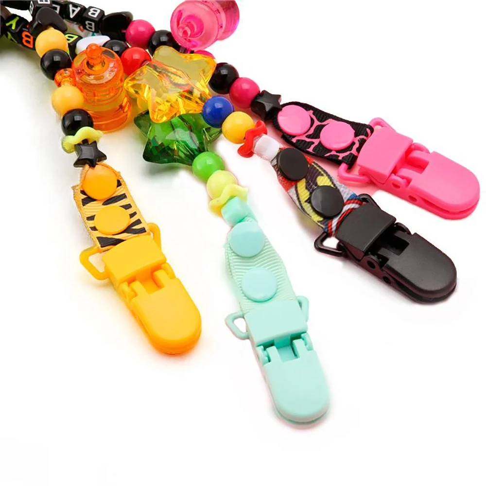 Cadena de chupete para beb&eacute;, chupete con Clip antica&iacute;da, palo de dientes para beb&eacute;, cuerda colgante, juguete antica&iacute;da-1