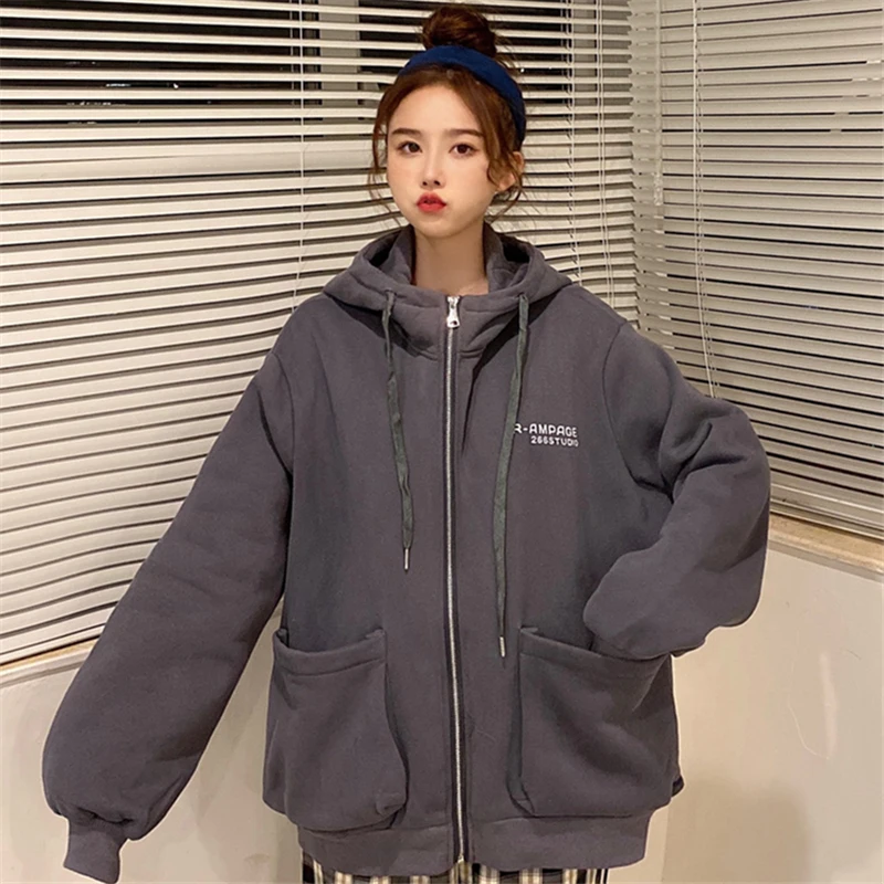 

Waitmore Sweater Women's Autumn and Winter Loose Korean Style Ins Idle Style Fleece-Lined Thickened Chic Hong Kong Style Fried