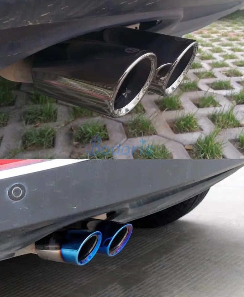 Наконечник глушителя выхлопной трубы для Volkswagen VW Tiguan 2010 2011 2012 2013 2014 2015 Ti черный