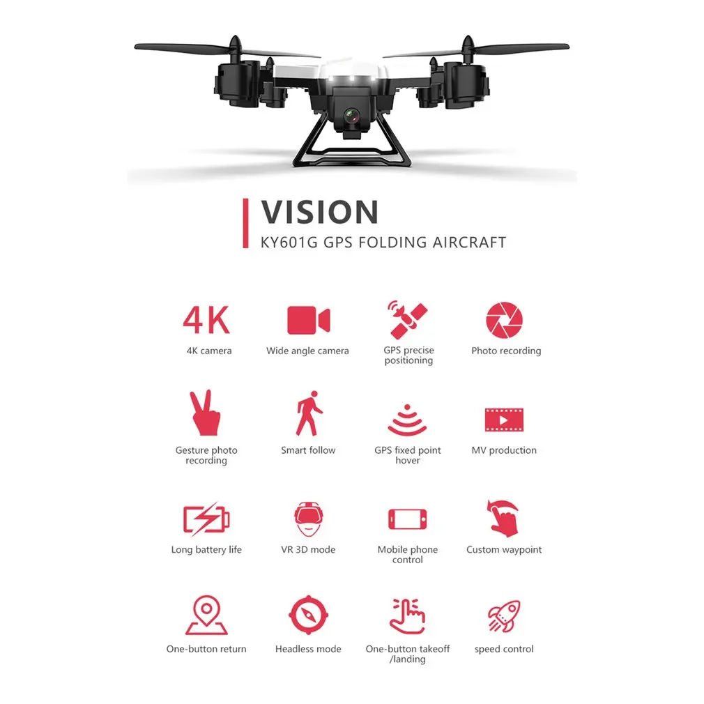 Дрон gps KY601G 4k HD 5G wifi FPV полёт 20 минут Квадрокоптер дистанционное управление