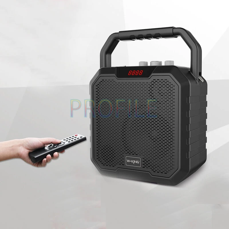 With a Microphone 6.5 Inch High Power Outdoor Karaoke Speakers Wireless Bluetooth AUX USB TF Player FM Radio Rechargeable | Электроника
