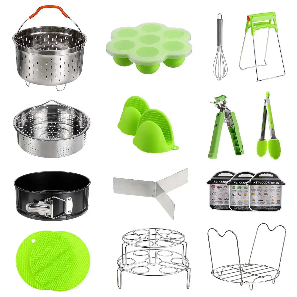 

14Pcs Pressure Cooker Accessories For Instant Cooking Pot Steamer Basket Egg Steamer Rack Springform Pan Cookware Cooking Tools
