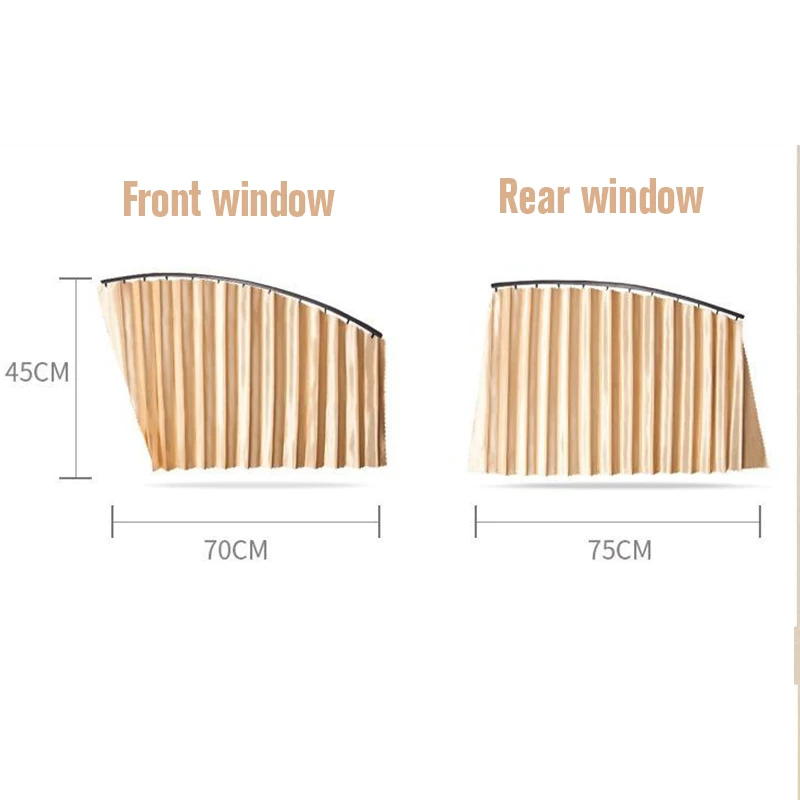 

Full Set Universal Car Windshield Sunshade Curtain Magnetic Retractable Folding Car Curtain Anti-UV Car Interior Accessories
