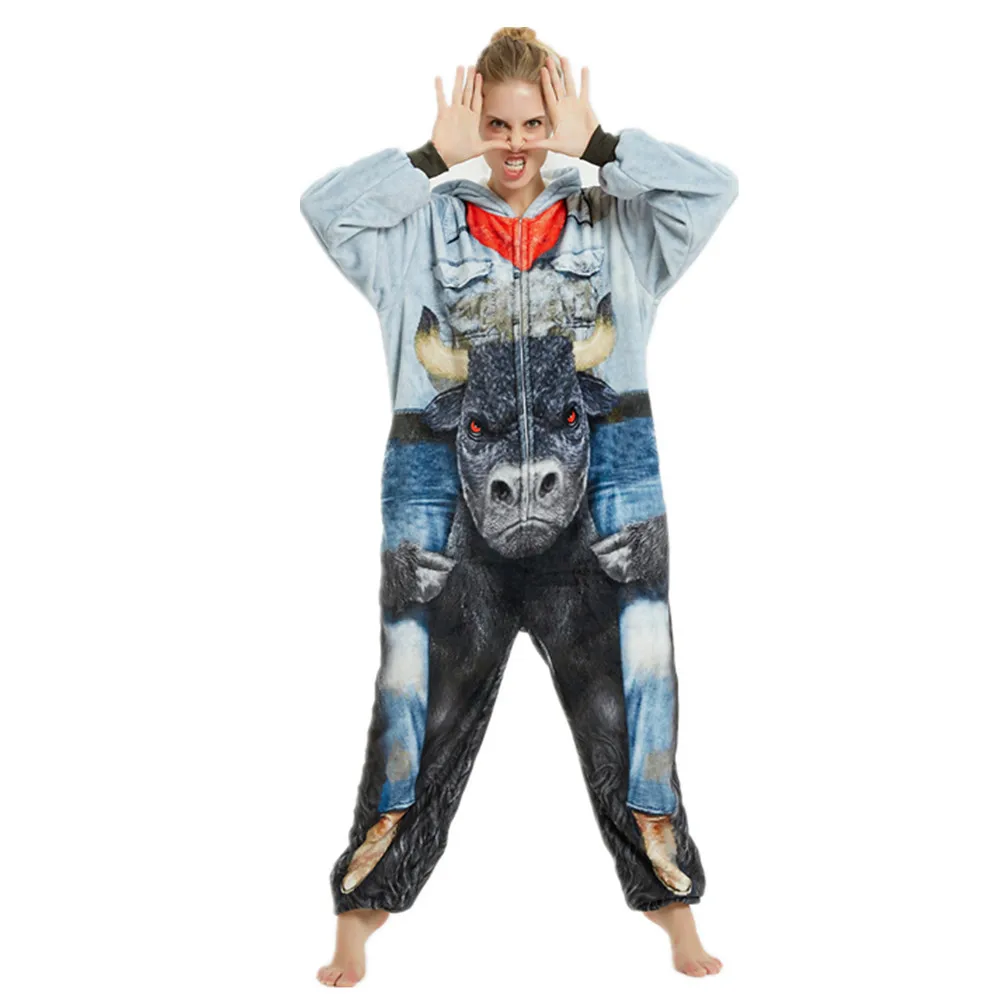 Пижама с изображением монстров из коровы для верховой езды зеленые трицератопы