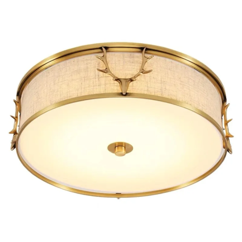 Медный светодиодный потолочный светильник лампы для гостиной современные