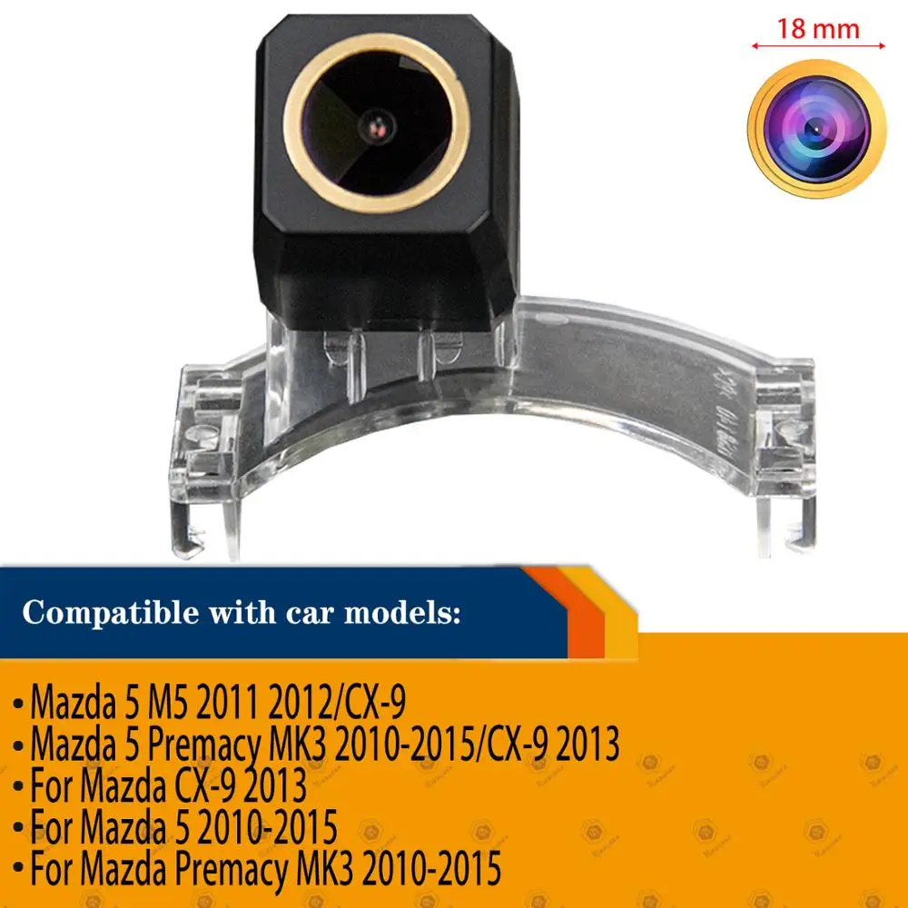 

HD 1280x720p Golden Camera for Mazda 5 Premacy MK3 2010-2015 CX-9 2013 , Rear View Reversing Backup Camera Night Vision Camera