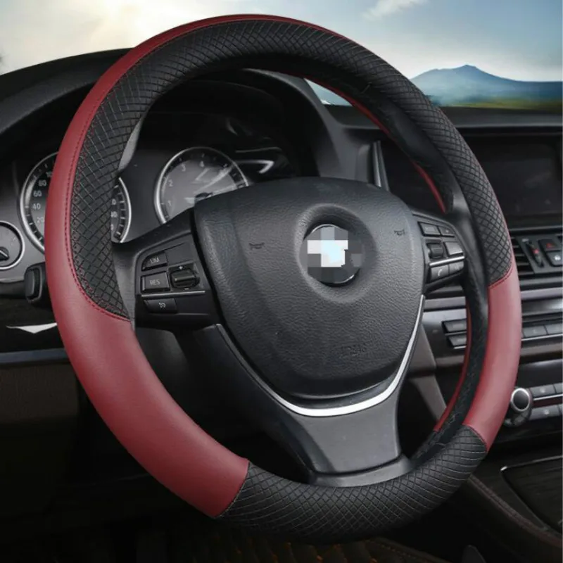 Универсальный чехол из искусственной кожи на руль автомобиля 38 см автомобильные