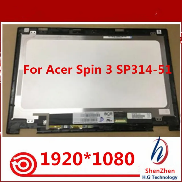 Оригинальный сенсорный дигитайзер для ноутбука Acer Spin 3 SP314 51 N17W5 ЖК экран в сборе с