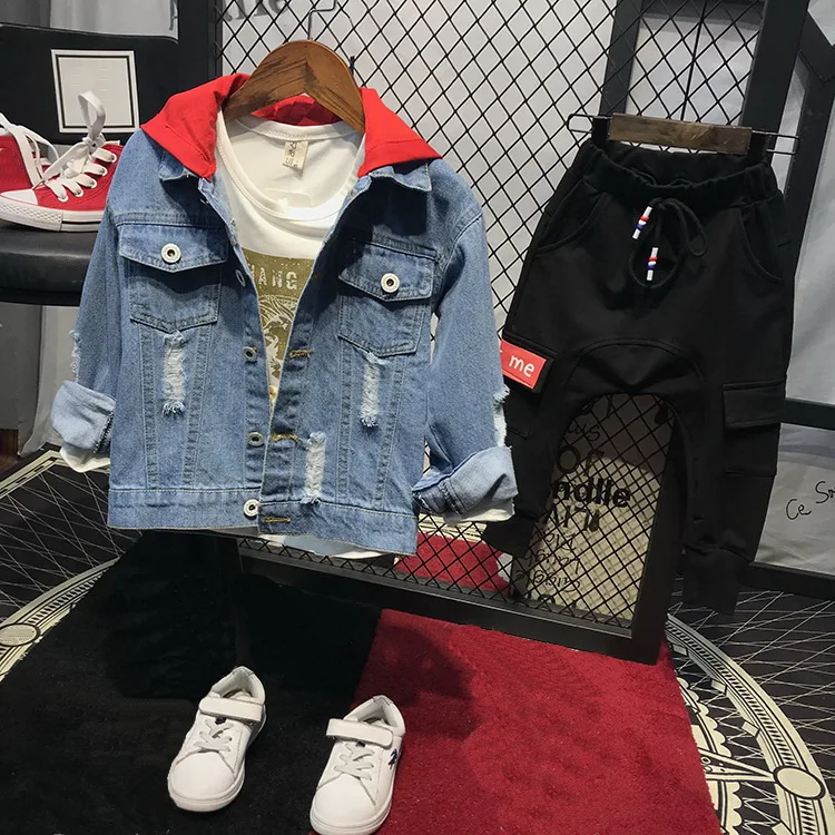 Комплект одежды для мальчиков 2-6 лет повседневная ковбойская толстовка с