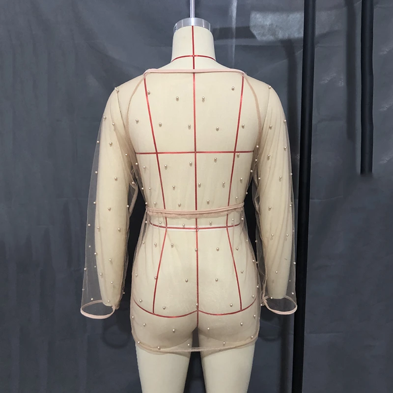 Сексуальное прозрачное мини платье с глубоким V образным вырезом модное бикини в