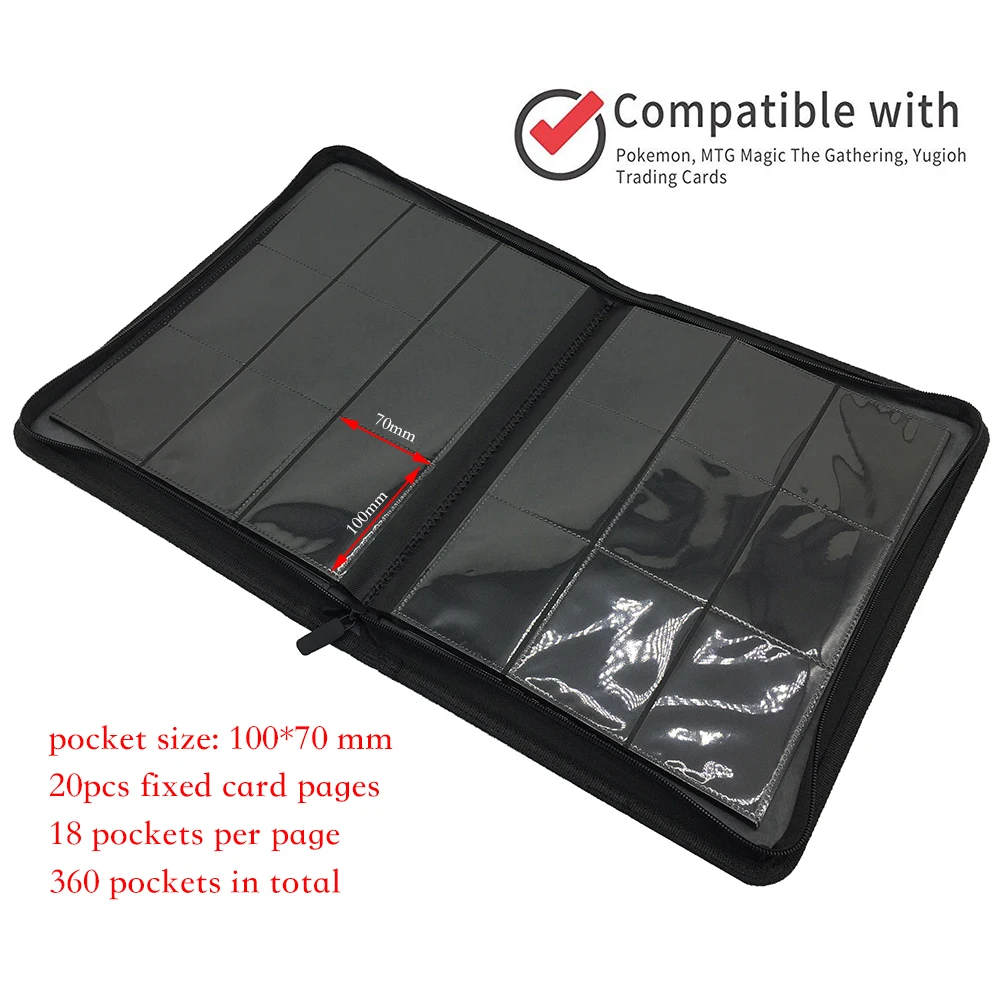 360 боковые карманы с вертикальной загрузкой коллекционная карточная связующее