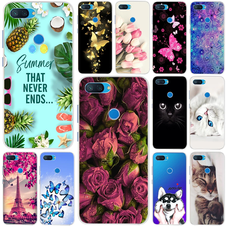 Чехол с рисунком Mi8 для Xiaomi Mi 8 Lite мягкий силиконовый чехол 3D-принтом чехлы