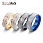 SHOUMAN 316L кольца из нержавейки Купидон стрелка обручальные кольца любовь золотистый и черный кольца для мужчин и женщин для обручения пара ювелирные изделия