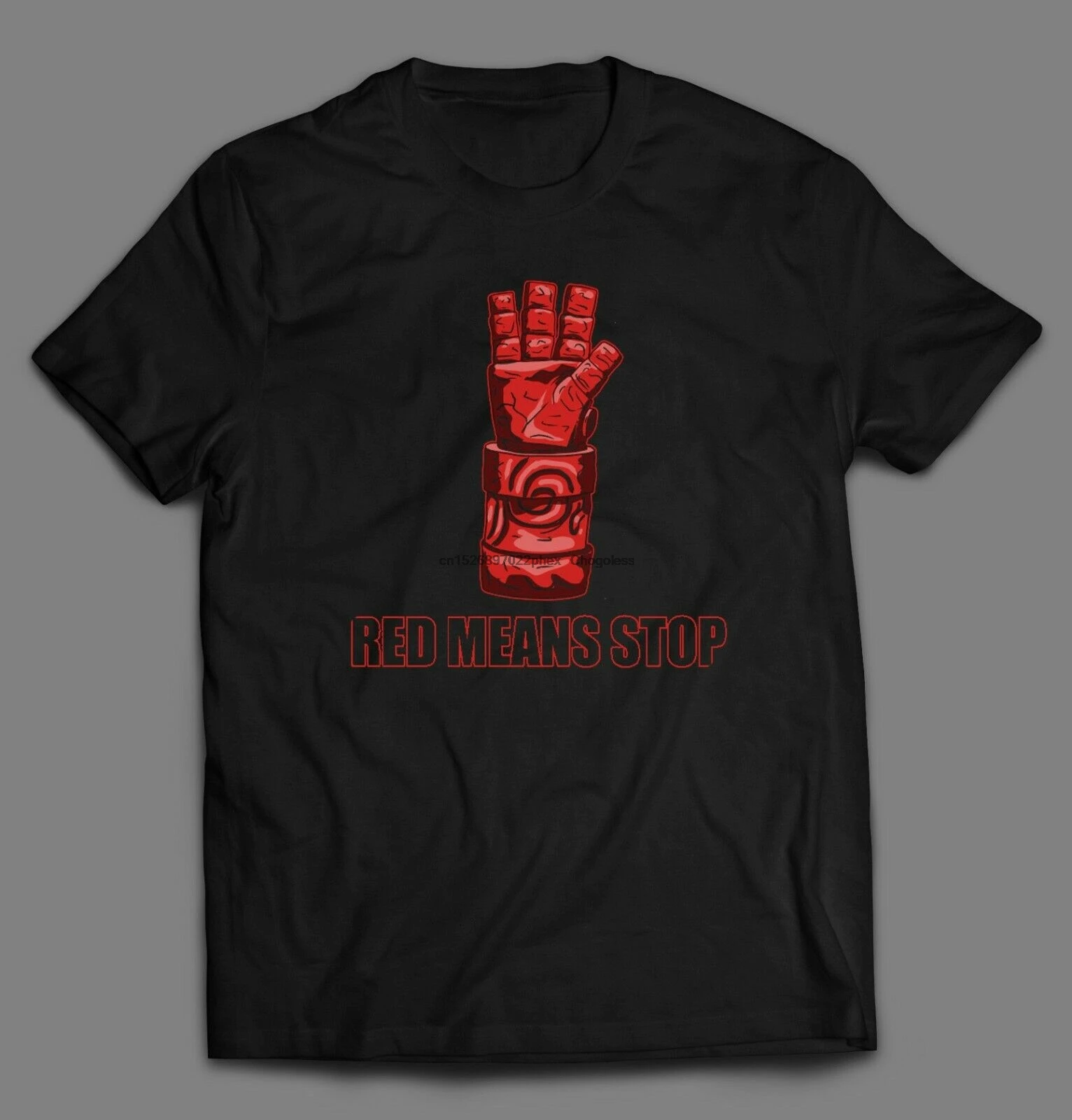 Качественная рубашка HELLBOY RED Mean STOP OLDSKOOL спереди | Мужская одежда