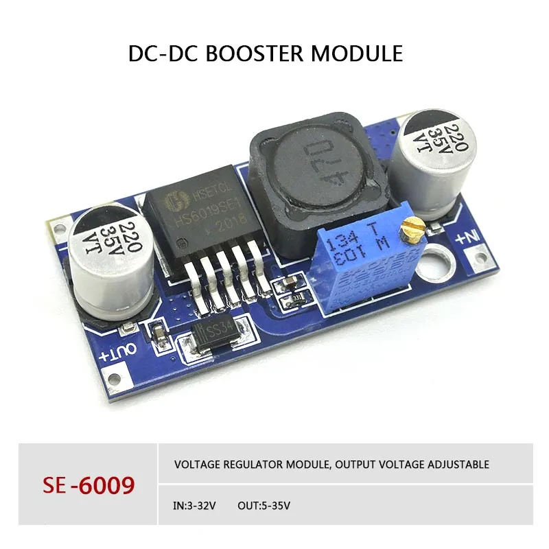 

SE-6009 DC-DC модуль усилителя Мощность модуль Выход стабилизаторы напряжения регулируемые LM2577 модуль