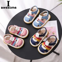 genuine leather kids children anti collision shoes 2021 summer infant toddler sandals baby girls boys casual shoe soft bottom