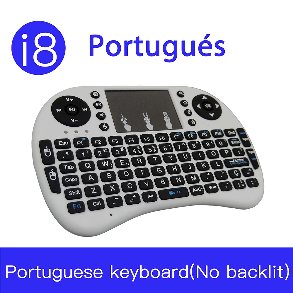 I8 teclado portugues sem fio Mini Keyboard 2 4G Беспроводная клавиатура тачпад мышь комбинированная