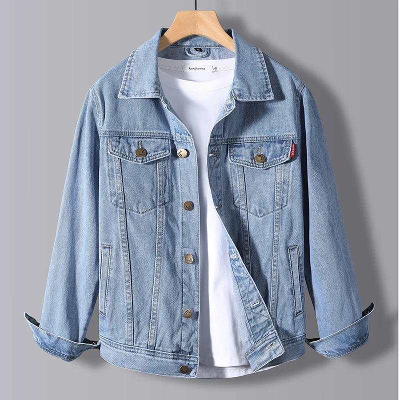 

Spring New Men Denim Male Korean Version The Trend Handsome Outer Clothes Student Trendy Ripped Jacket