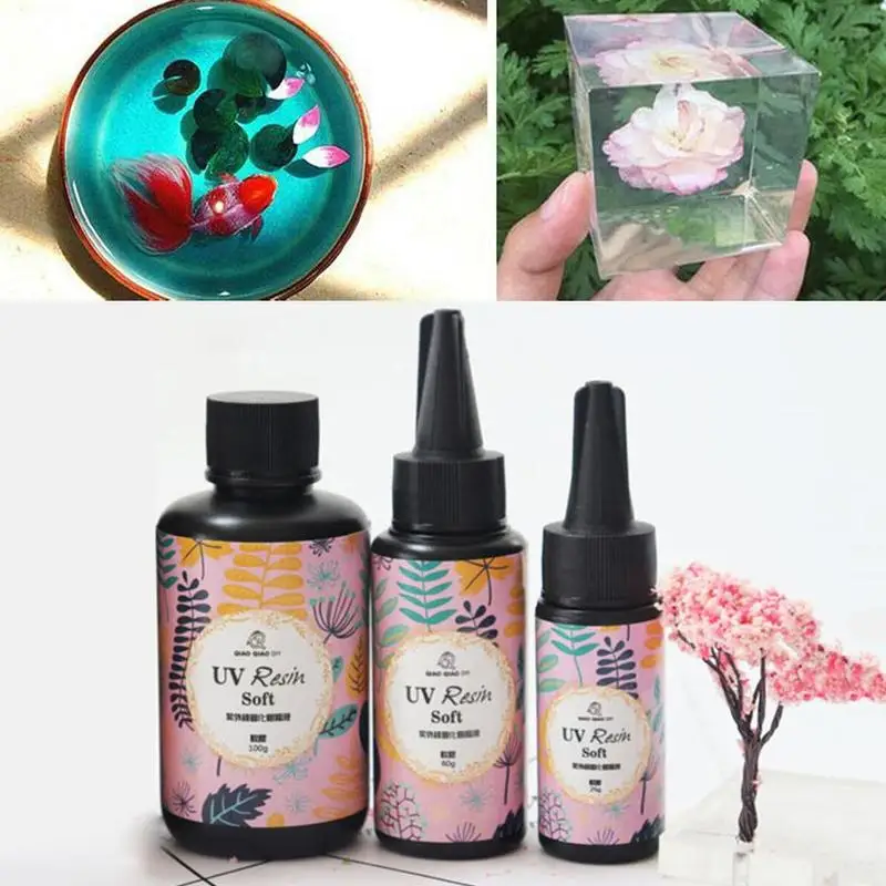 

UV Resin Glue Clear Gel Hard Type Solar Ultraviolet Crafts Cure Activated Mold Glue Resin Solidify For DIY Jewelry T1D9
