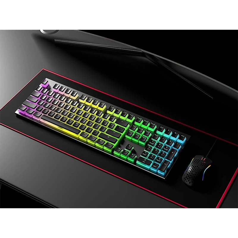 

112 Double Shot PBT Pudding Keycaps Keyset for Mechanical Gaming Keyboard MX Switches