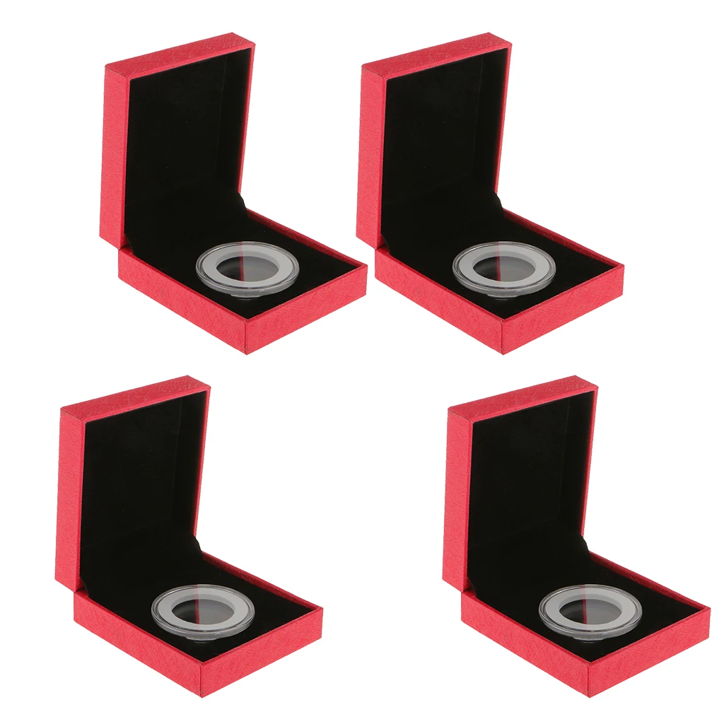 Чехол для монет 38 мм 4 шт. чехол с одной прозрачной капсулой 7x8x3 см|Копилки денег| |