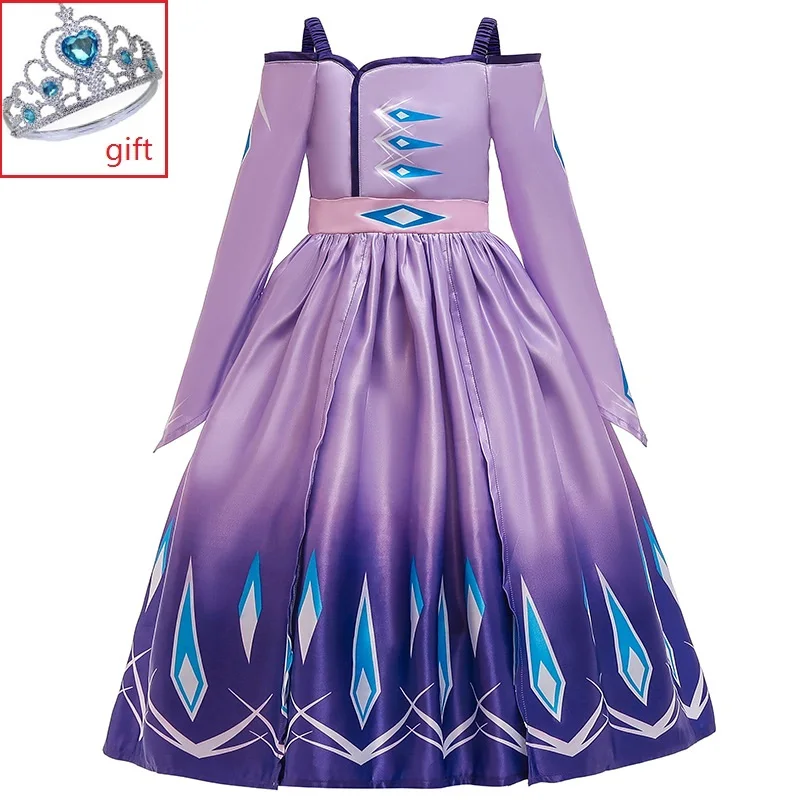 Vestidos infants платья для девочек детские костюмы на Год рождественское платье для вечеринок милые платья в стиле принцессы Эльзы Анны маскарадный костюм - Цвет: as picture
