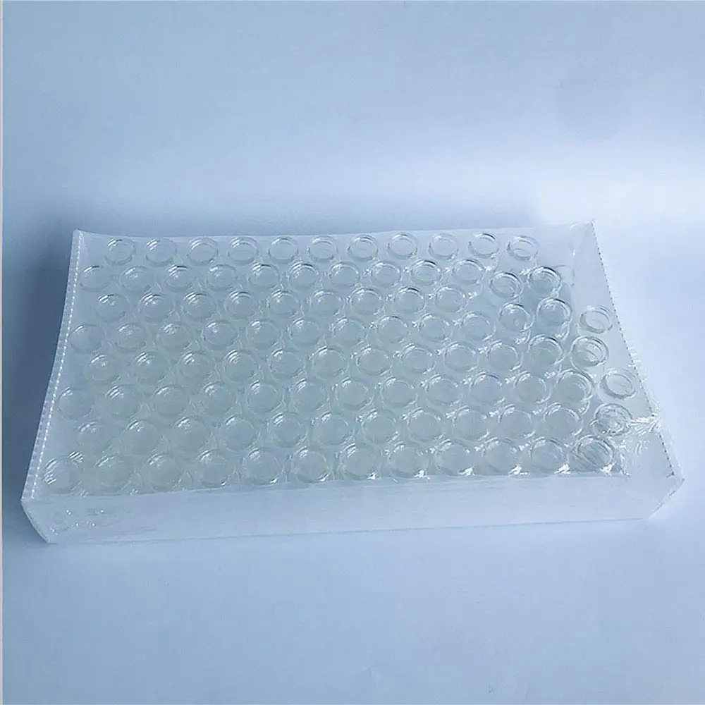 

100pcs 10ml Vials-Glass Clear Bottom Headspace Vial with Plastic-Aluminum Flip Off Caps and Rubber Stoppers,（Transparent）