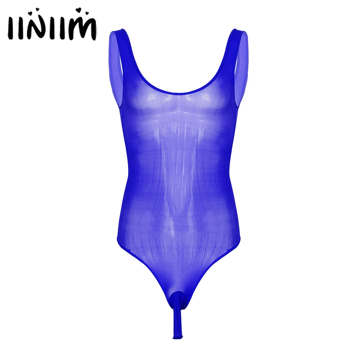 

Mens Hot Porno Gay Sissy Teddies Sleeveless Bodysuit See-Through Open Penis Jockstraps Pouch Male Lingerie Bodycon Underwear