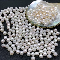 zhuji cultured natural freshwater pearl 2 12mm high luster half drilled loose fresh water round pearls for jewelry making