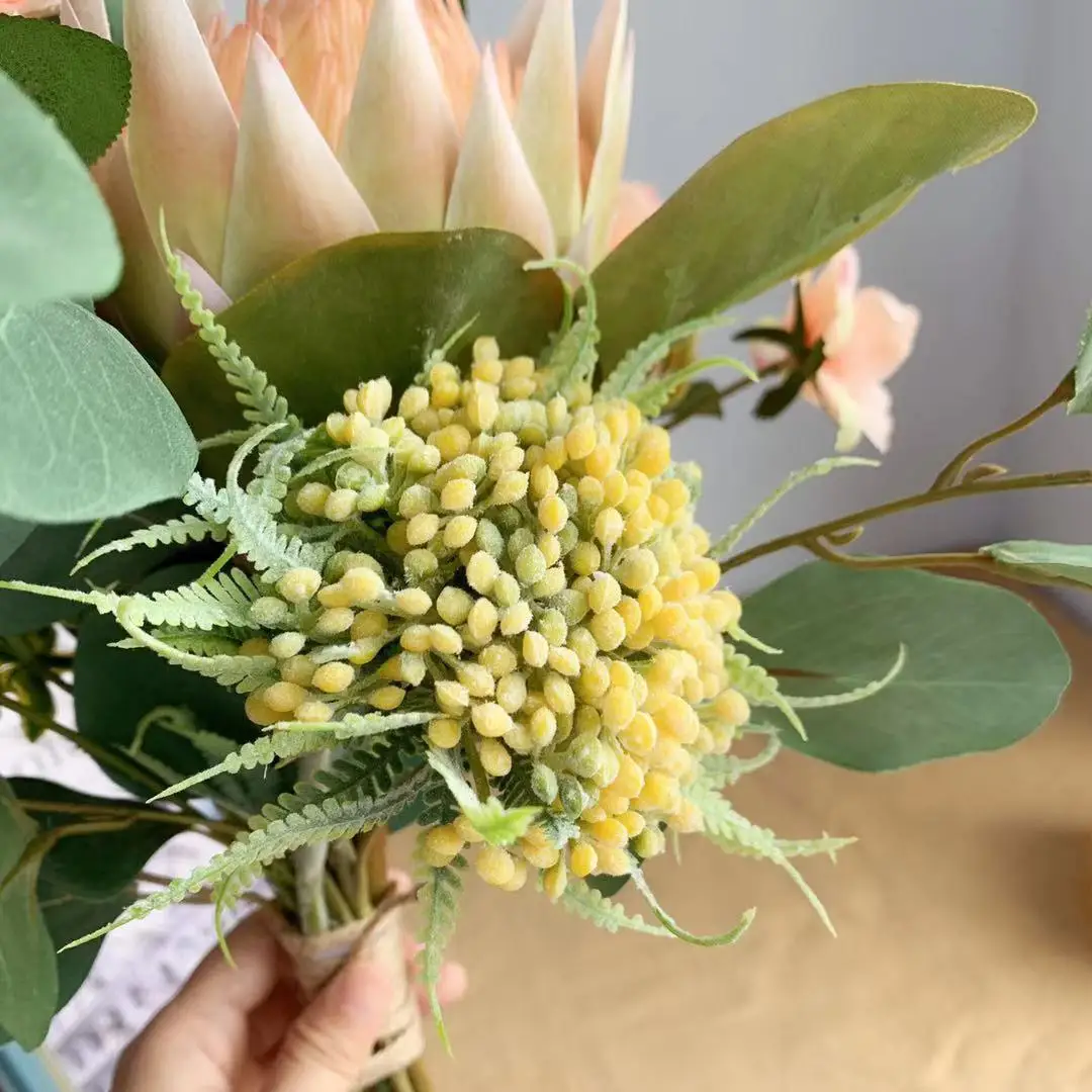 Зеленый алос дизайн поддельные цветы императора Букет искусственного шелка