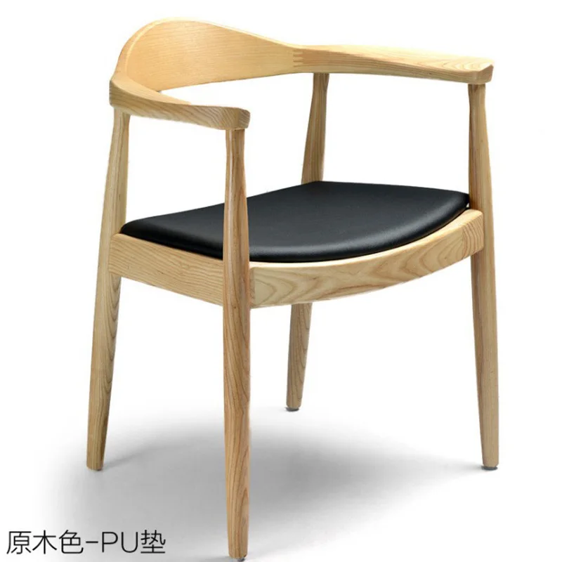 Современные скандинавские обеденные стулья из твердой древесины