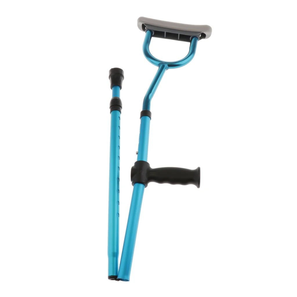 

Adjustable Foldable Lightweight Aluminium Underarm Crutches Medical Stabilising Aids Walking Stick Cane with Non-slip Tips