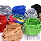 1 пара эластичных радужных шнурков без галстука; Кроссовки; Шнурки для детей и взрослых; Быстросохнущие шнурки на плоской подошве