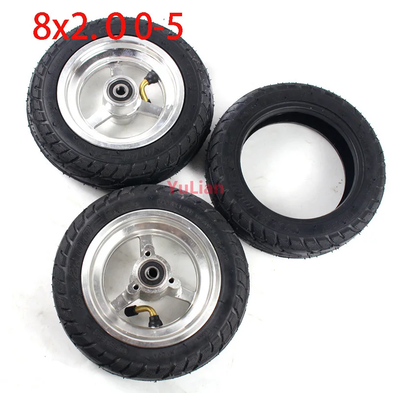 Бескамерная вакуумная шина с колесами 8x2 00-5 и ободами из алюминиевого сплава для