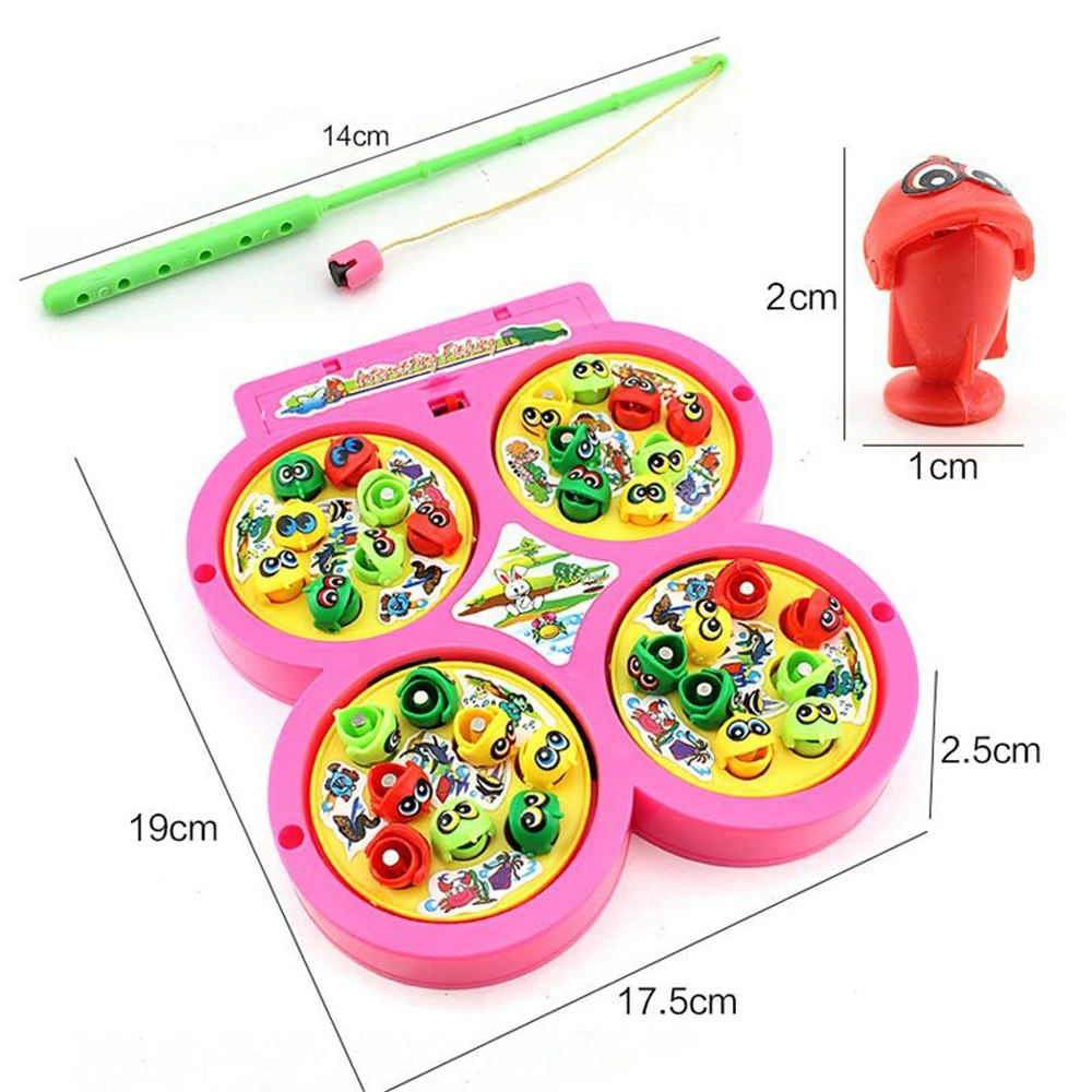 Electric Musical Rotating Fishing Play Game Fish Plate Set Magnetic Outdoor Sports Toys for Children Gifts | Игрушки и хобби