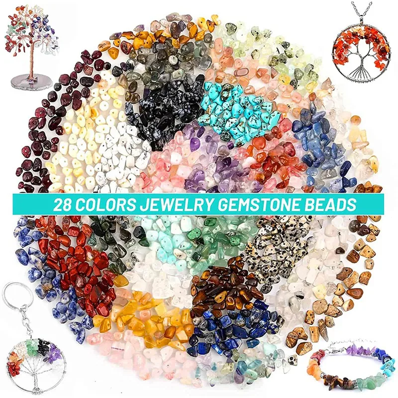 

the Ring Making Kit Contains 28 Color Crystal Beads,with Gem Beads, Pliers and Other Jewelry Ring Making Supplies