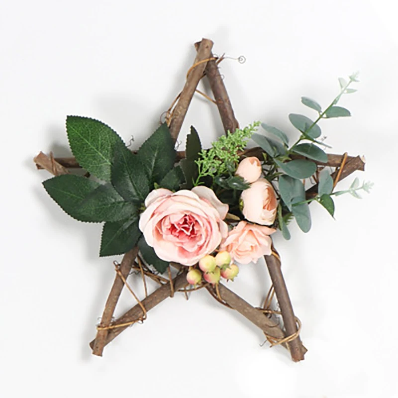 Венок из искусственных цветов двери стене висит украшение для свадьбы дома сад