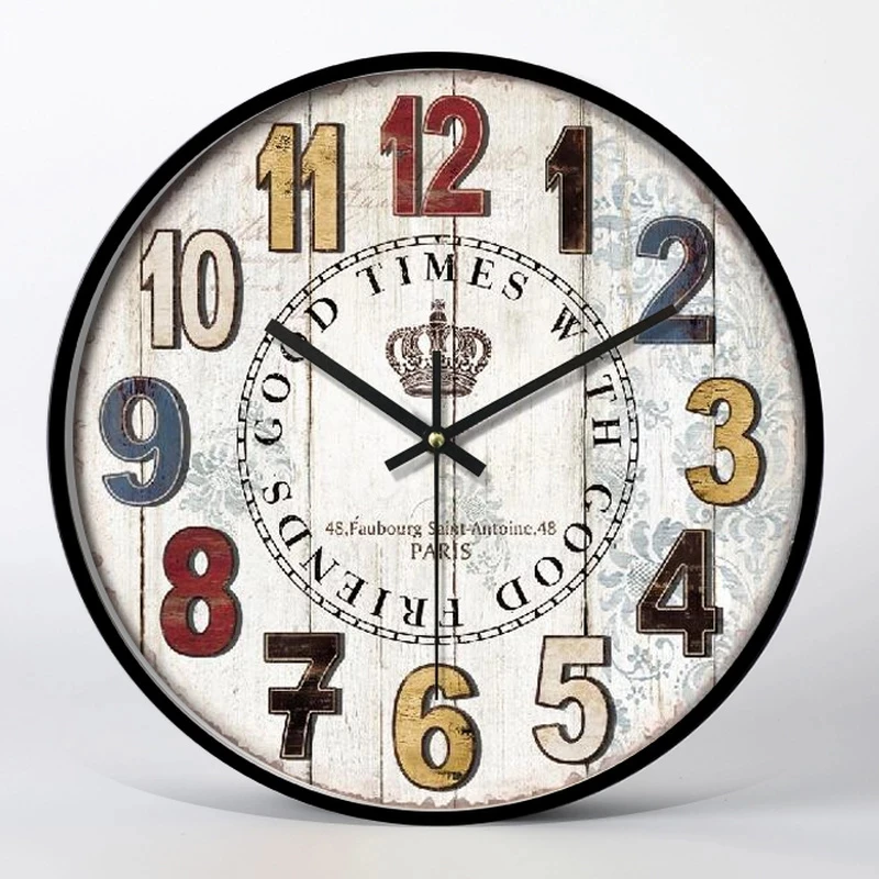 

Американские ретро настенные часы Accord в стиле кантри, ностальгические креативные в стиле лофт, промышленный стиль, гостиная, кафе, бар
