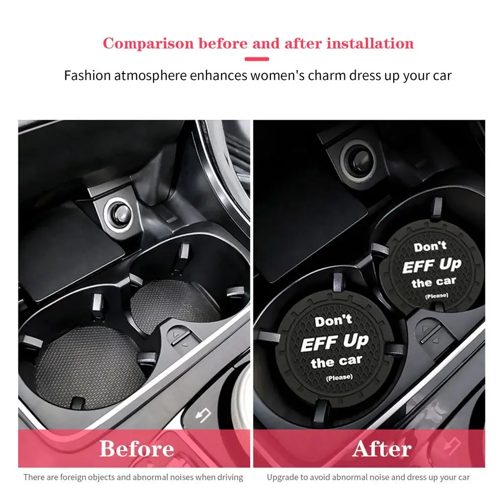 

2 шт./компл. автомобильный коврик для чашки, водонепроницаемый автомобильный подставка, резиновый держатель для бутылки с водой, нескользящ...