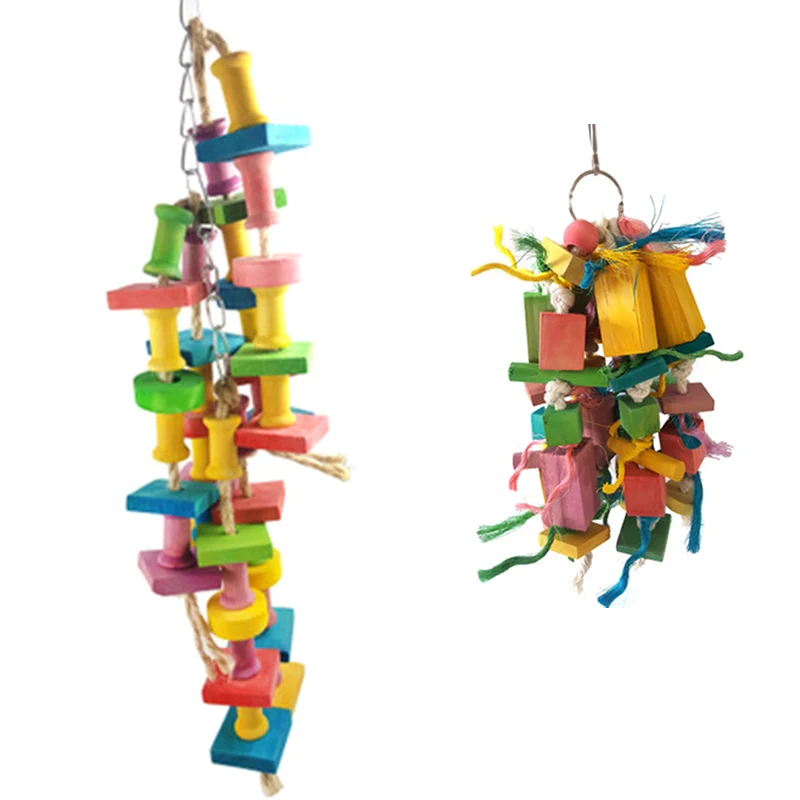 

Colorful Beads Bells Parrot Toys Suspension Hanging Bridge Chain Pet Bird Parrot Chew Swing Toys Bird Home Decoration