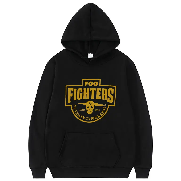 

Valley Rock Band Hoodie Foo Fighters Pattern Print Hoodies Men Women Fashion Loose Hoody Harajuku Sweatshirts Unisex Streetwear