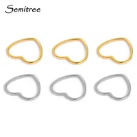 semitree 20pcs 12mm heart charms stainless steel bracelet connectors earrings findings diy jewelry making handmade accessories