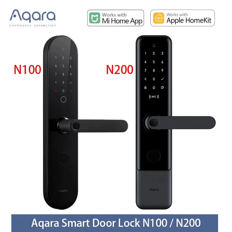 Умный дверной замок Aqara N100 и N200 разблокировка по отпечатку пальца Bluetooth NFC