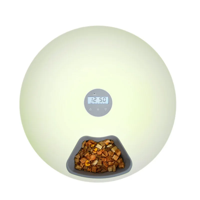 

Pet Cat Dog Automatic Round Timing Feeder 6 Meals 6 Grids USB Electric Dry Food Dispenser Durable Pet Cat Dog Supplies